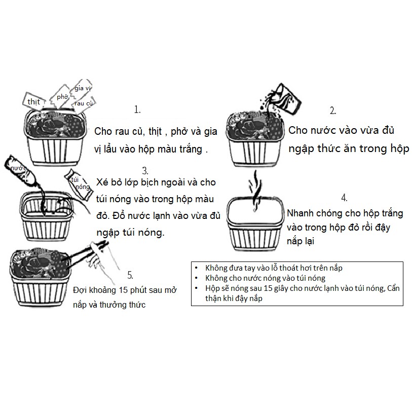 Lẩu tự sôi ( lẩu ăn liền ) - cá viên tươi