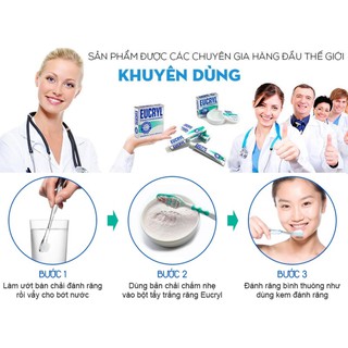 Bộ Đôi Kem - Bột Đánh Trắng Răng Eucryl Toothpaste 50ml