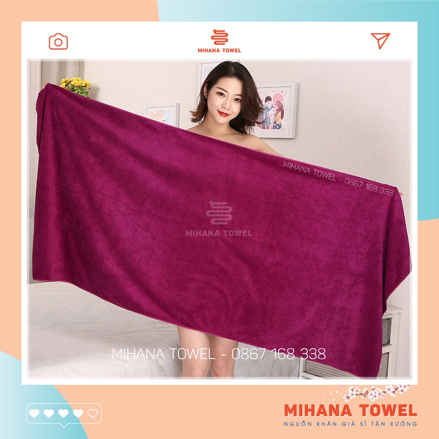 [KT: 70*140cm] Khăn body quấn người, khăn tắm spa, khăn đắp người spa - Hàng loại 1 dày dặn mềm mịn và siêu thấm