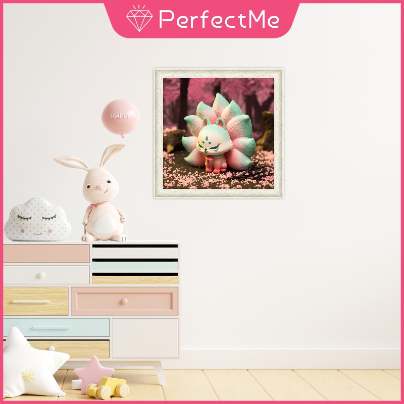 Set tranh đính đá 5D DIY hình chú cáo Xiuxian đáng yêu dùng để trang trí nhà 30x30