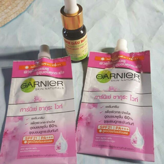 Bộ dưỡng garnier( tinh dầu bơ và 2 gói garnier) | BigBuy360 - bigbuy360.vn