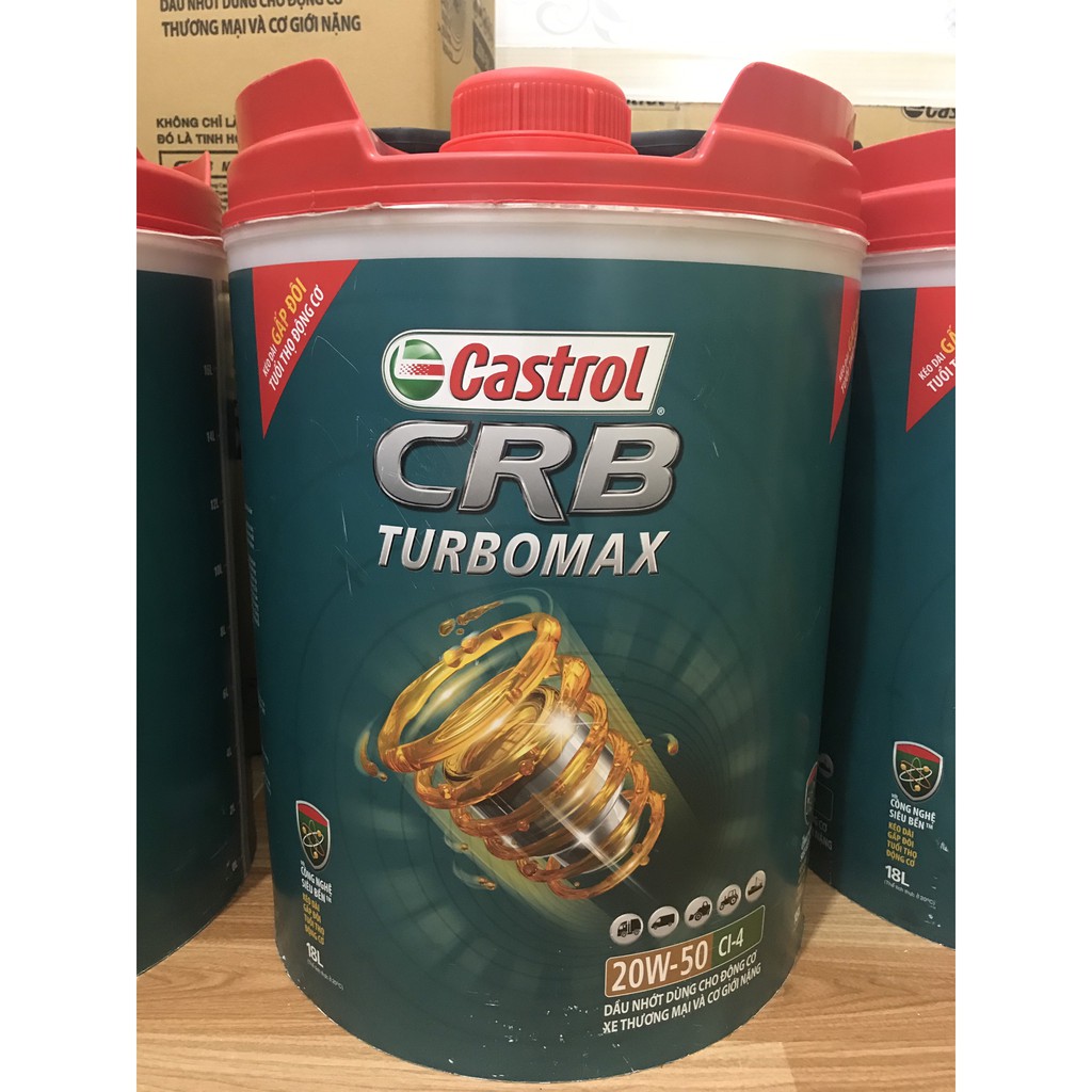 Dầu Nhớt Castrol CRB Turbo max Xô 18L 20W50 CI-4