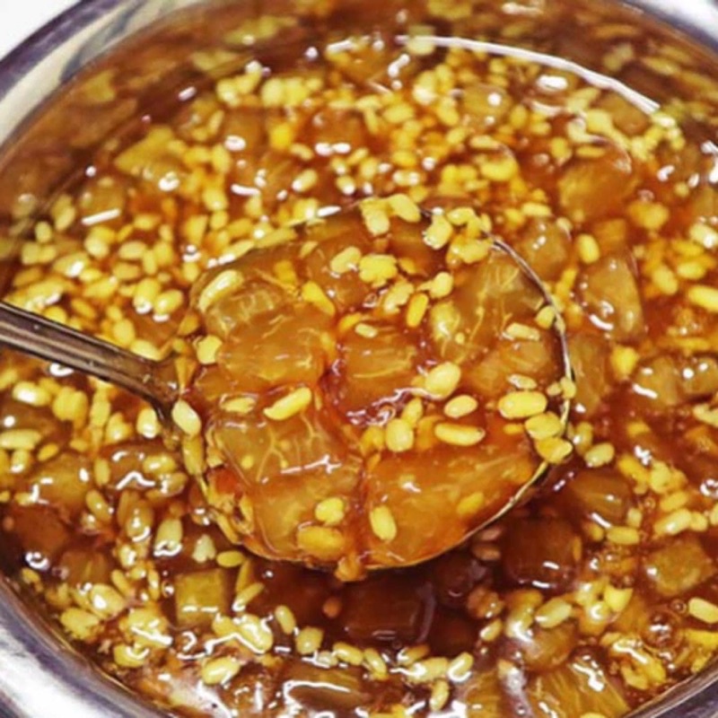 Cùi bưởi nấu chè sấy khô, sên sẵn đường + tẩm bột 100g