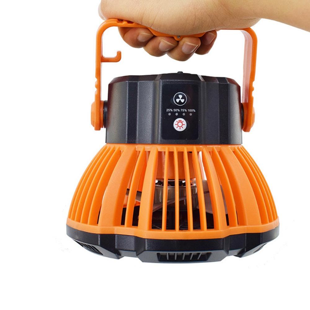 Quạt Cắm Trại Không Dây Kèm Móc Treo Tiện Dụng