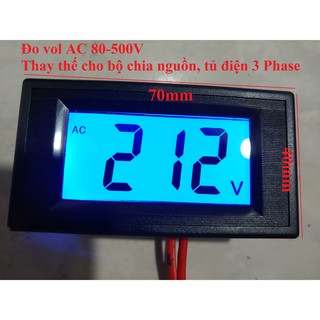 Đồng hồ đo điện áp 80-500v thay thế cho bộ chia nguồn, tủ điện