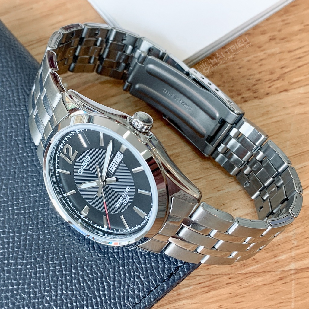 Đồng hồ Casio nam MTP-1335D-1AVDF dây kim loại chính hãng