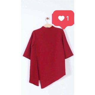 Áo đỏ vạt chéo sang trọng
