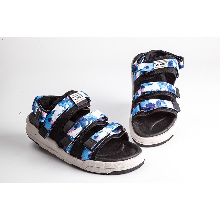 Giày Sandal | Giày Sandal Nam Nữ 2 Quai Ngang Vento 1001 Xanh Dương Đế Nhẹ