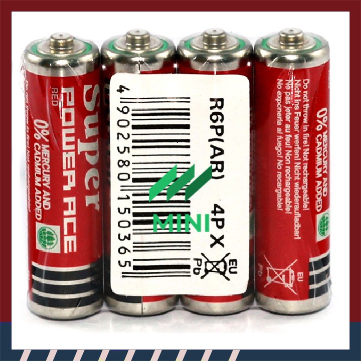 [1 Vĩ / 4 Viên] Pin AA Maxell Super Power ACE Red 1,5V