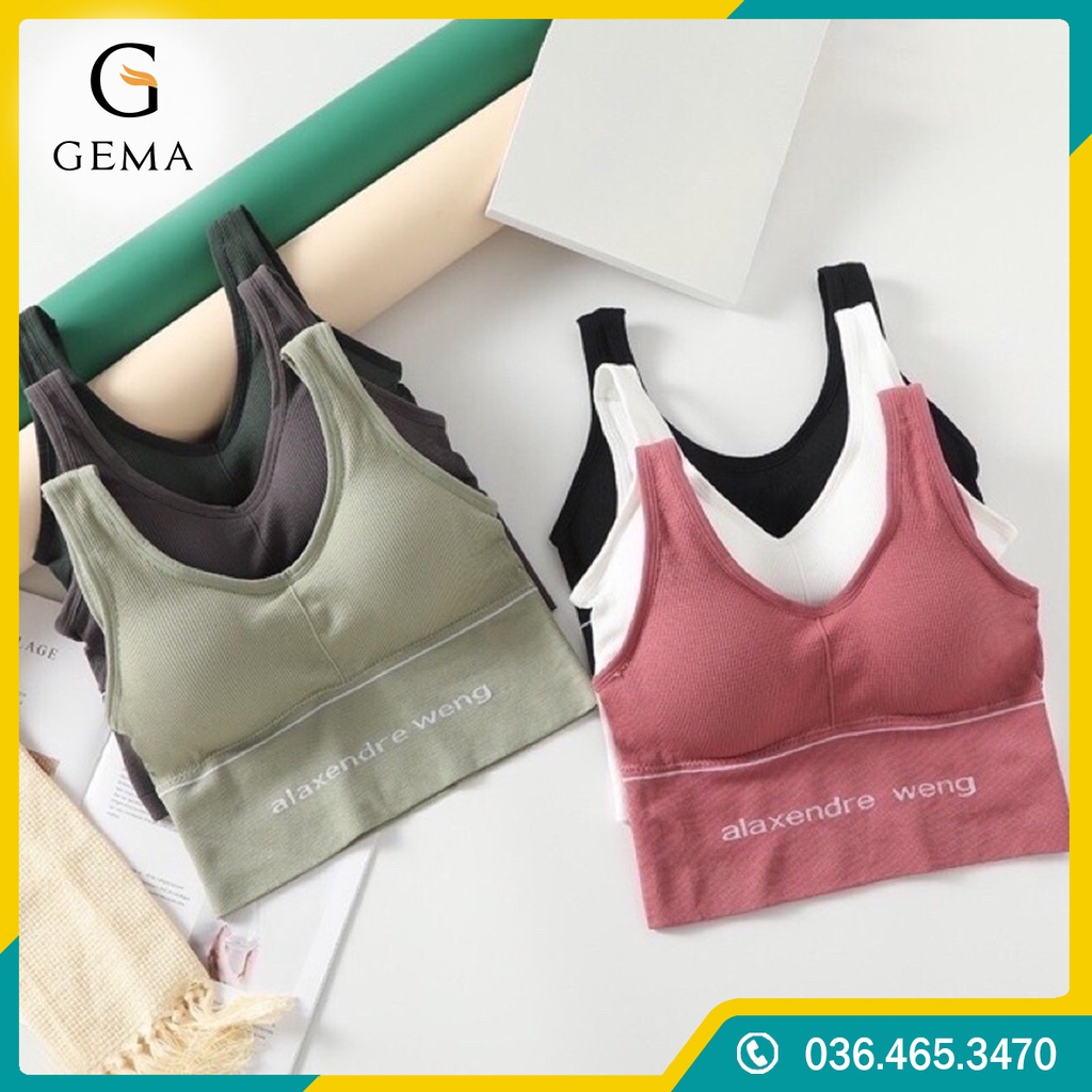 Áo bra tập gym yoga alexander, Áo bra thể thao cotton