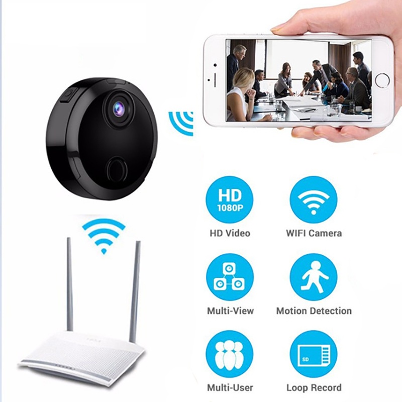 Camera Mini Wifi HDQ15 1080P Hồng Ngoại Kết Nối Với Điện Thoại