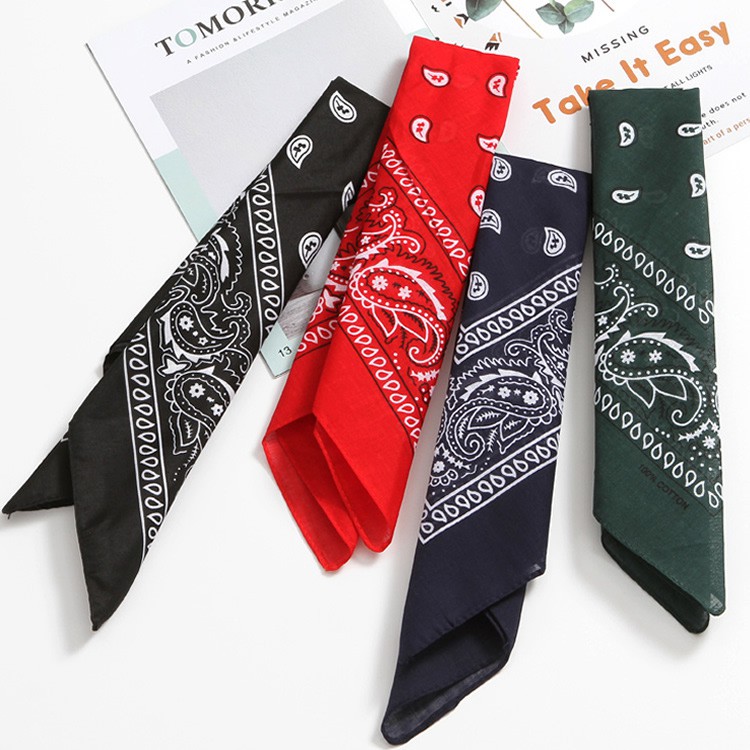 Khăn Vuông Bandana Streetwear In Họa Tiết Đơn Giản Size 55x55 cm (Nhiều Màu Tùy Chọn)