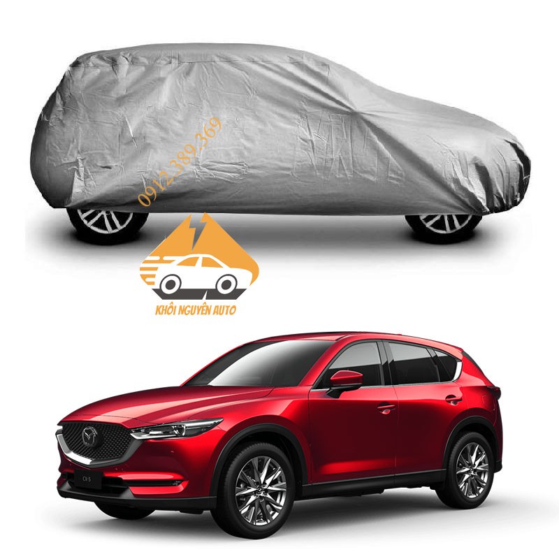 Bạt Phủ xe Ô Tô Mazda CX5 Vải Dù OXFORD Siêu Bền, Bạt Trùm Xe Hơi Chống Nắng Mưa Bảo Vệ Xe