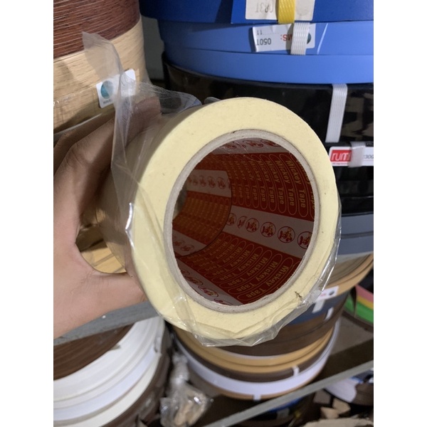 Băng dính giấy, băng keo giấy chặn màu,viết lên được bản 3-5-8cm, cuộn dài 30m