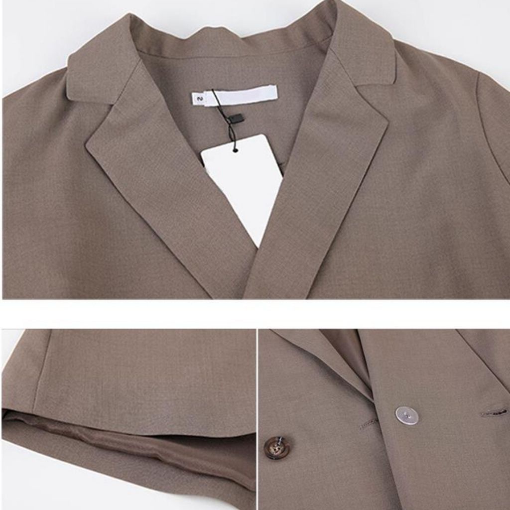 Áo Blazer SANMINHCHAU áo khoác blazer 1 lớp dài tay chất suông mềm dễ phối đồ