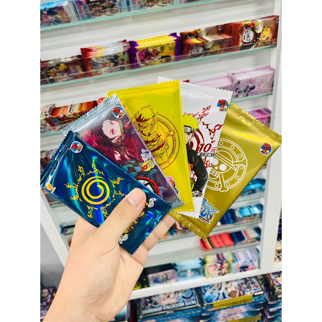 Set 5 ảnh thẻ nhân phẩm one piece naruto kimetsu no yaiba Anime Loại cao cấp ngẫu nhiên