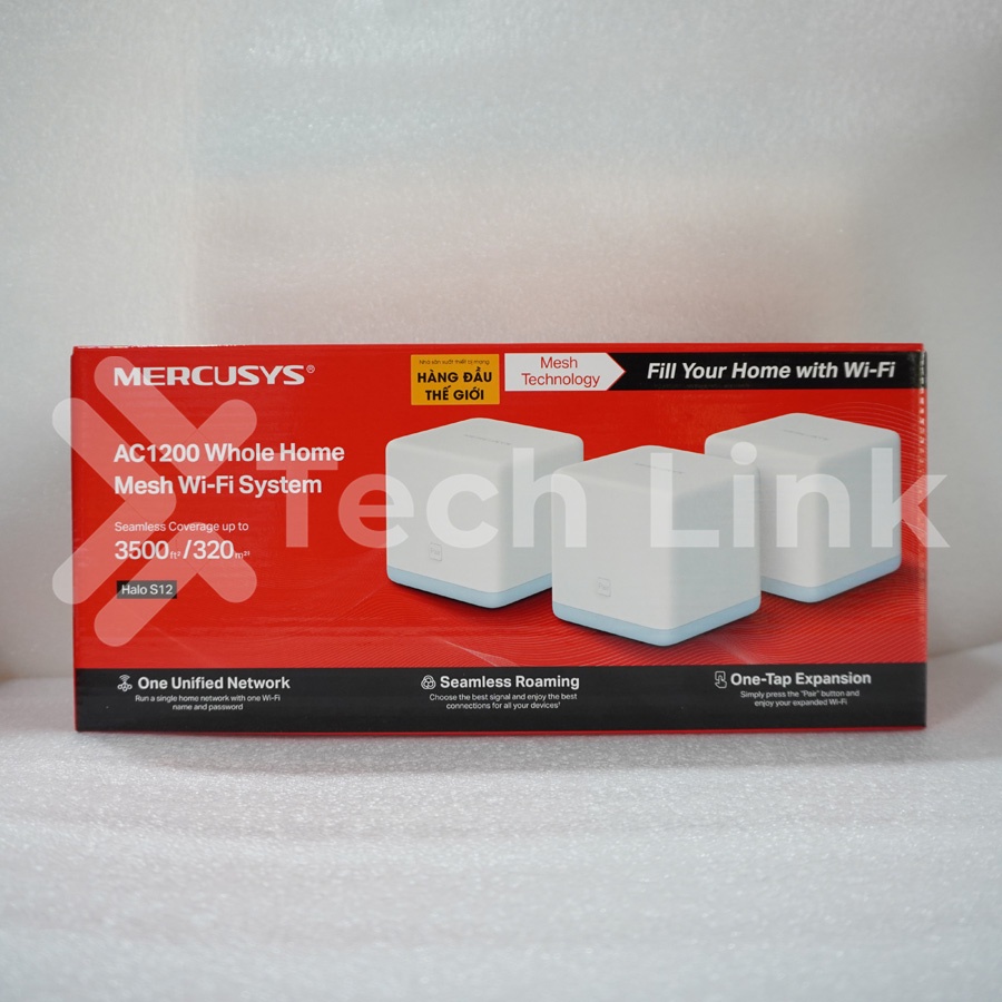 [Hỏa tốc] Hệ Thống Wi-Fi Mesh Mercusys Halo S12 Dành Cho Gia Đình AC1200