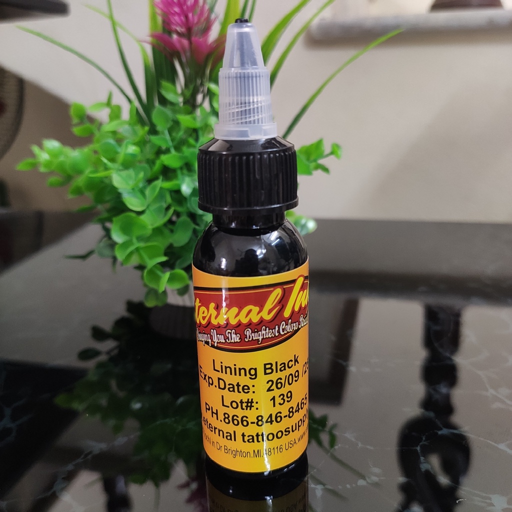 Mực tập xăm Eternals Lining Black 30ml / 1oz