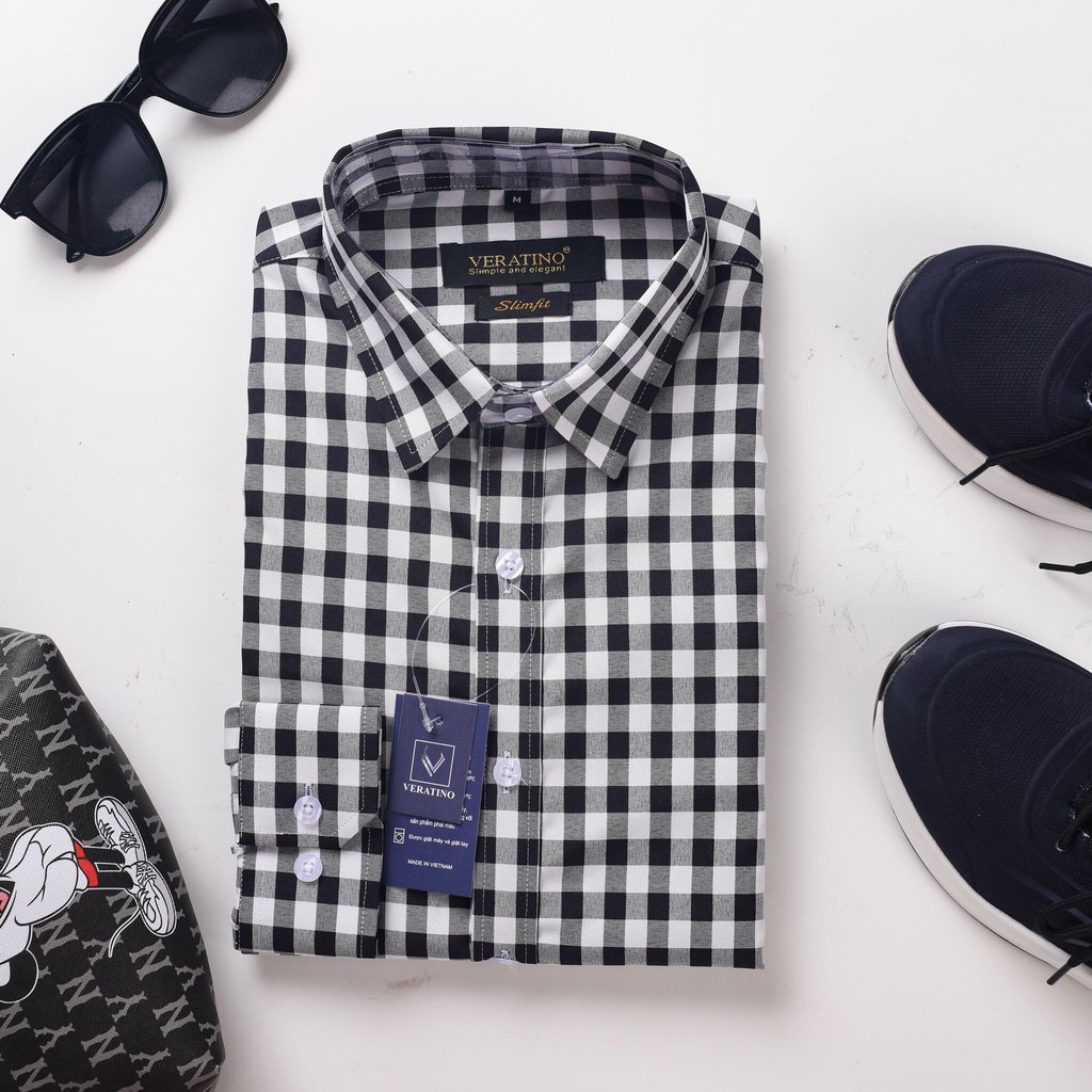 Áo sơ mi nam dài tay gấp hộp Kẻ Ca Rô Vuông cao cấp, chất vải cotton mịn phong cách công sở(SMKV) | BigBuy360 - bigbuy360.vn