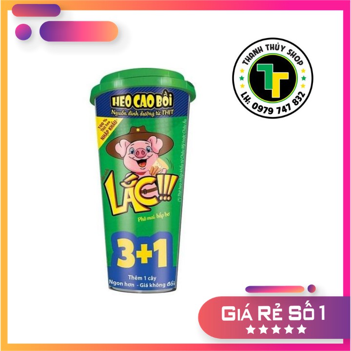 Combo 04 hộp - Xúc xích lắc heo cao bồi đủ vị ăn mê ly ngon hết ý siêu HOT HIT loại 64g | BigBuy360 - bigbuy360.vn