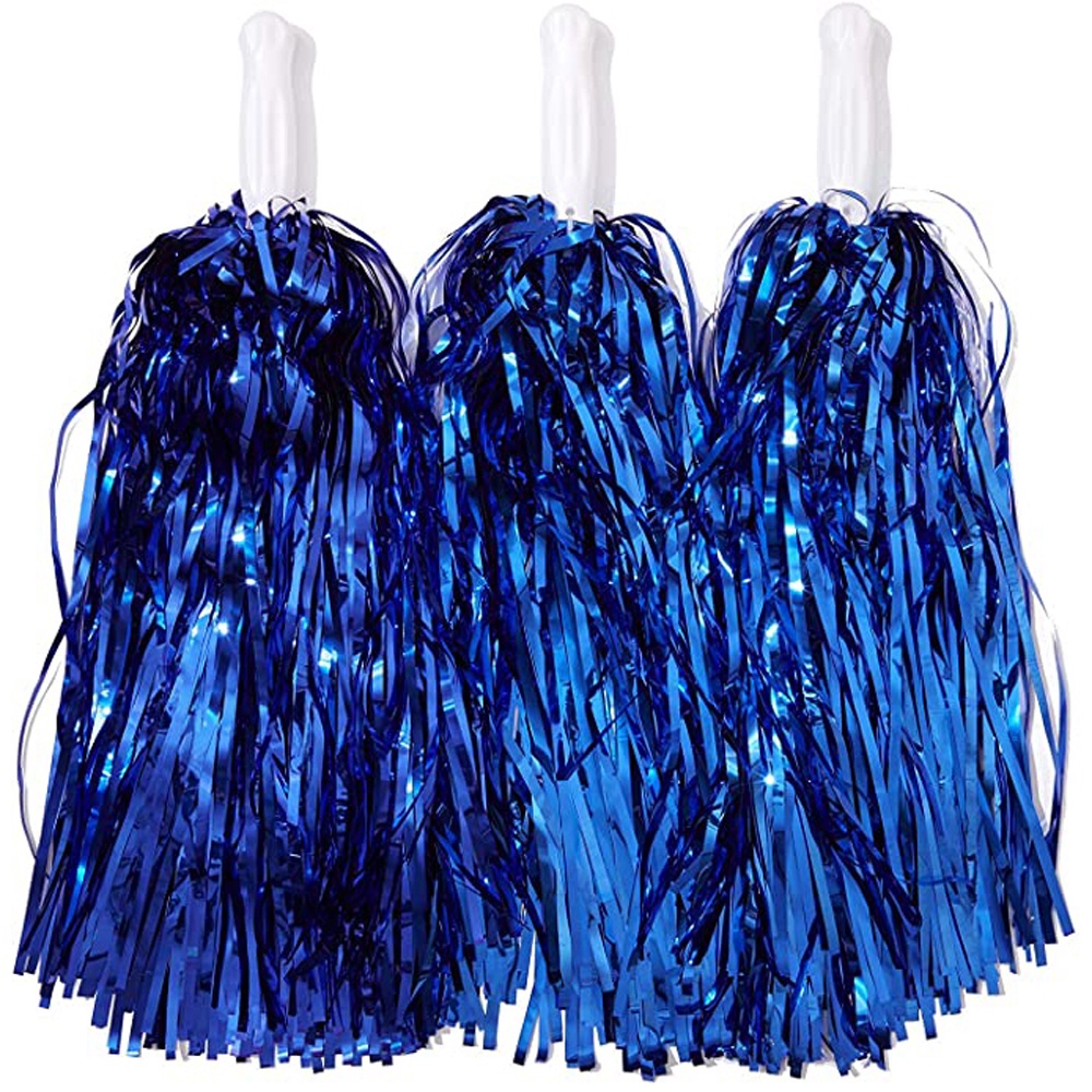 JARRED Team Sports Streamer Pompoms Sport Supply Pompoms Cheer Cheerleading Pom Poms Metallic Streamer Kids Adults Plastic handle Party Costume Club Supply Dance Decorator Dance Cheering/Multicolor