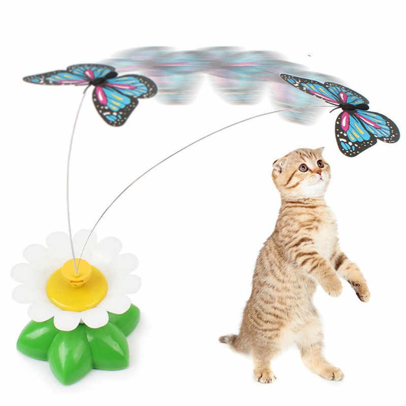[Mã PET50K giảm Giảm 10% - Tối đa 50K đơn từ 250K] Đồ chơi cho mèo bướm quay vòng tự động (kèm pin)