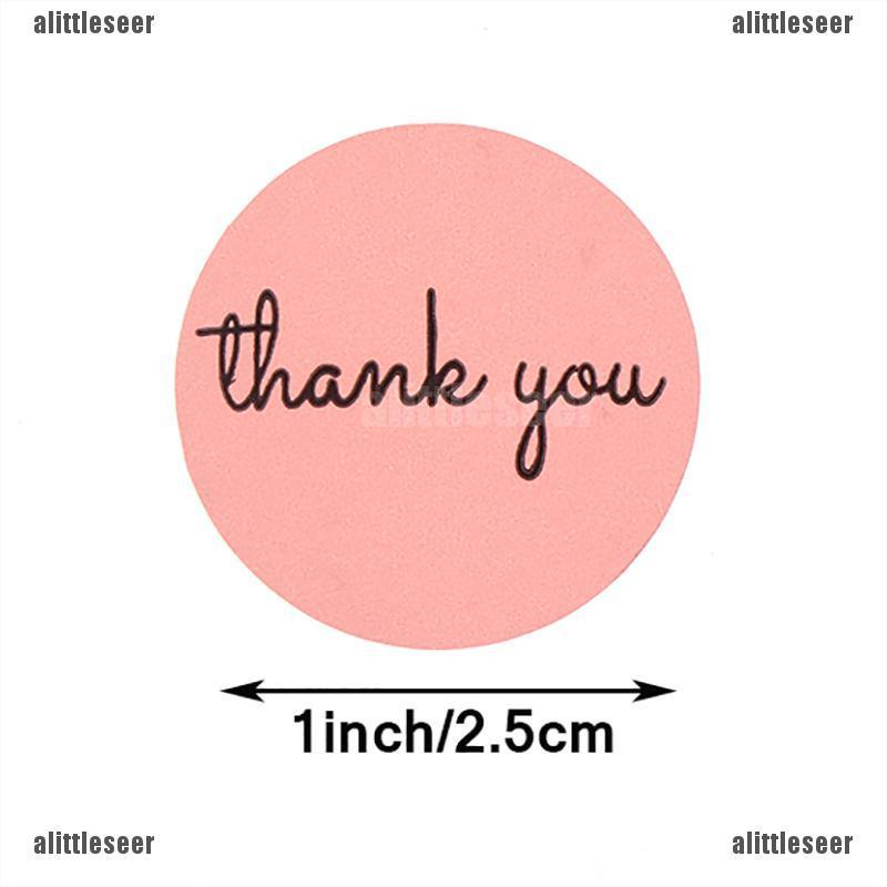 Set 500 Miếng Dán 1 Inch Màu Hồng In Chữ Thank You Trang Trí Lễ Hội