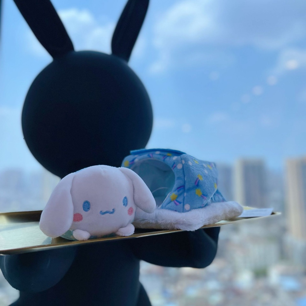 Sanrio Set 1 Thú Nhồi Bông Hình cinnamoroll kuromy kt pc melody Treo Túi Xách Cho Bé