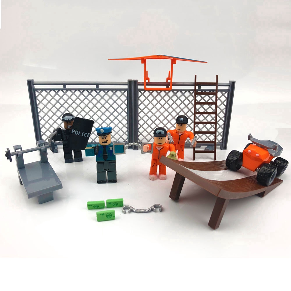 Set 4 mô hình đồ chơi nhân vật Roblox Jailbreak dùng trang trí/làm quà tặng