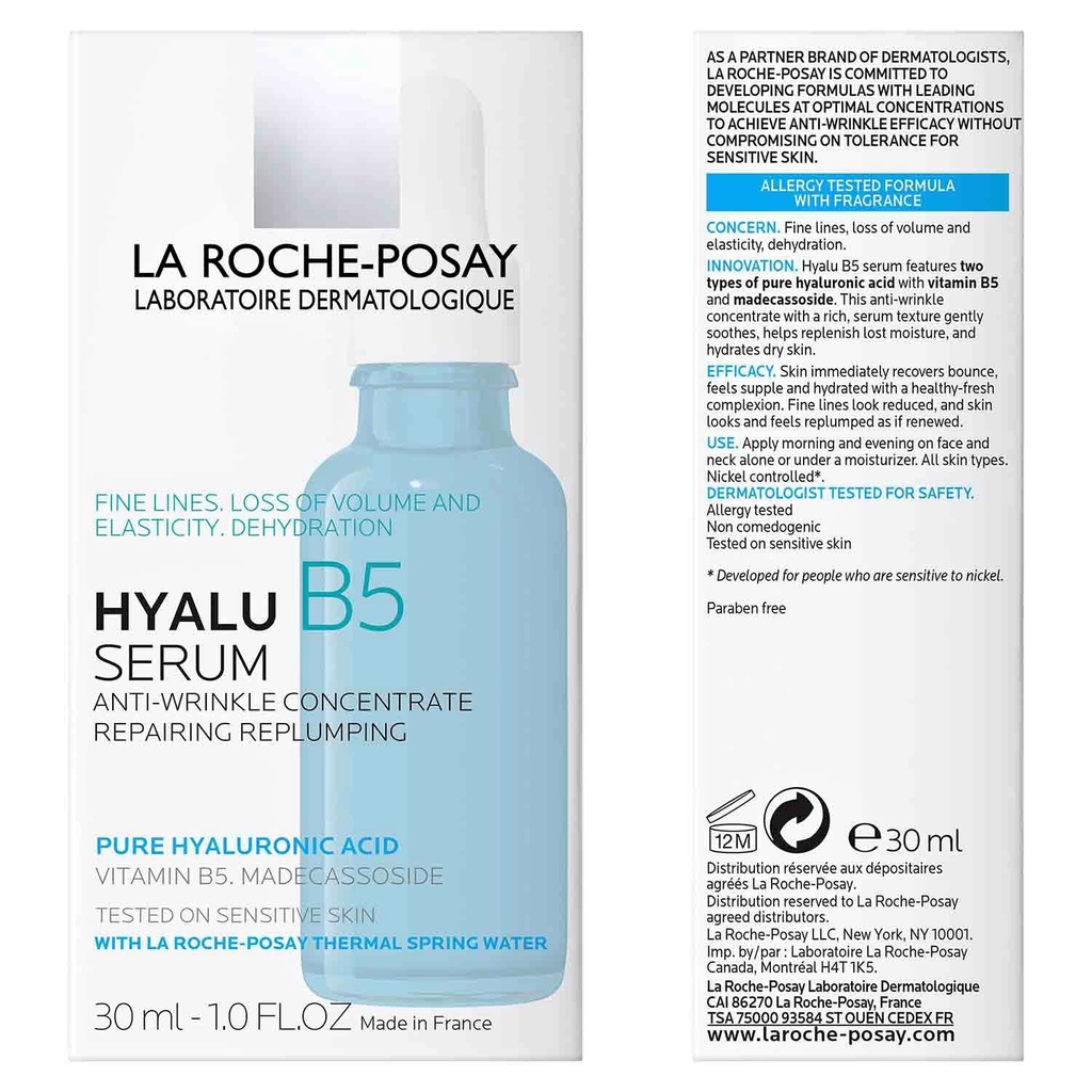 Dưỡng chất giúp hỗ trợ quá trình tái tạo da La Roche-Posay Hyalu B5 Serum 30ml