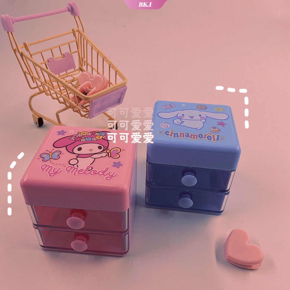 Hộp Đựng Trang Sức Hình Cinnamoroll Hai Tầng Lật Dễ Thương