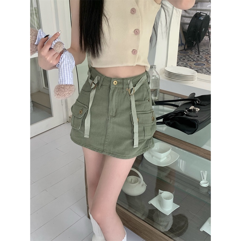 Chân Váy Jean Chữ A Phong Cách Hàn Quốc Thời Trang Cho Nữ