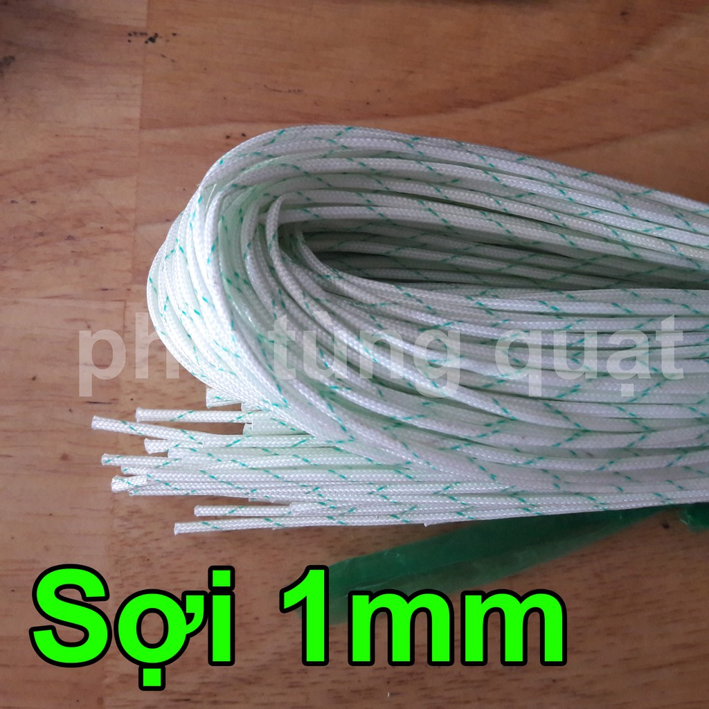 10 Sợi thủy tinh phi 1ly độ dài 1m gen cách điện chịu nhiệt - phụ tùng quạt gel 1mm