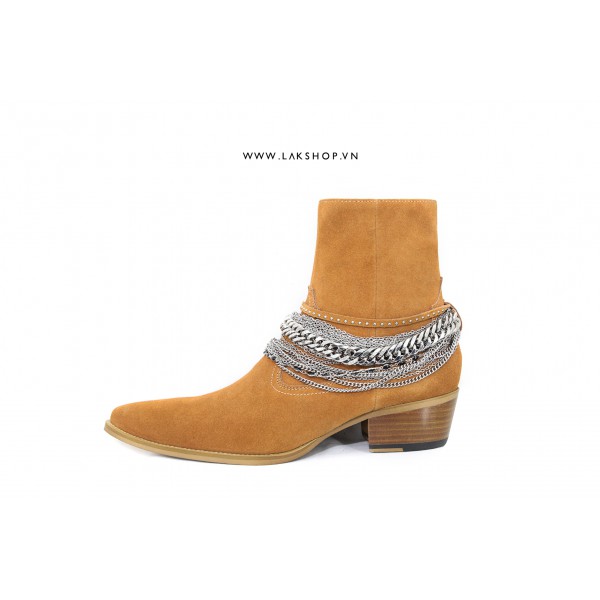 Giày Western Chain Ankle Boots