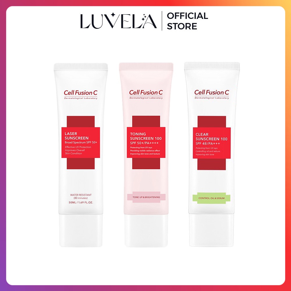 Kem Chống Nắng Cell Fusion C Dành Cho Da Dầu Mụn, Da Nhạy Cảm, Da Khô Giúp Nâng Tone Hàn Quốc Chính Hãng 50ml Cn02