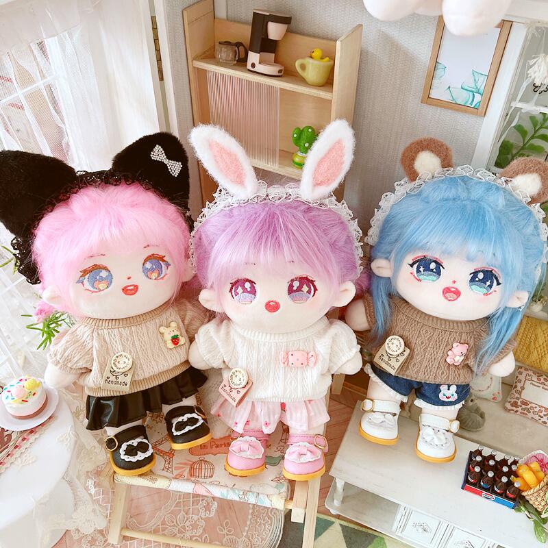 Búp Bê Em Bé Mặc Áo Sweater Vải Cotton Dệt Kim 20cm Thiết Kế Dễ Thương