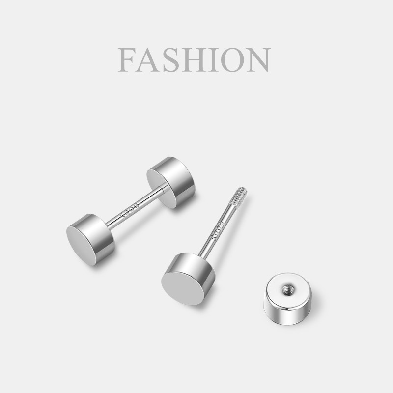 Bông Tai Dạng Xỏ Bằng Thép Không Gỉ 316L Thời Trang Đơn Giản Cho Nam Và Nữ