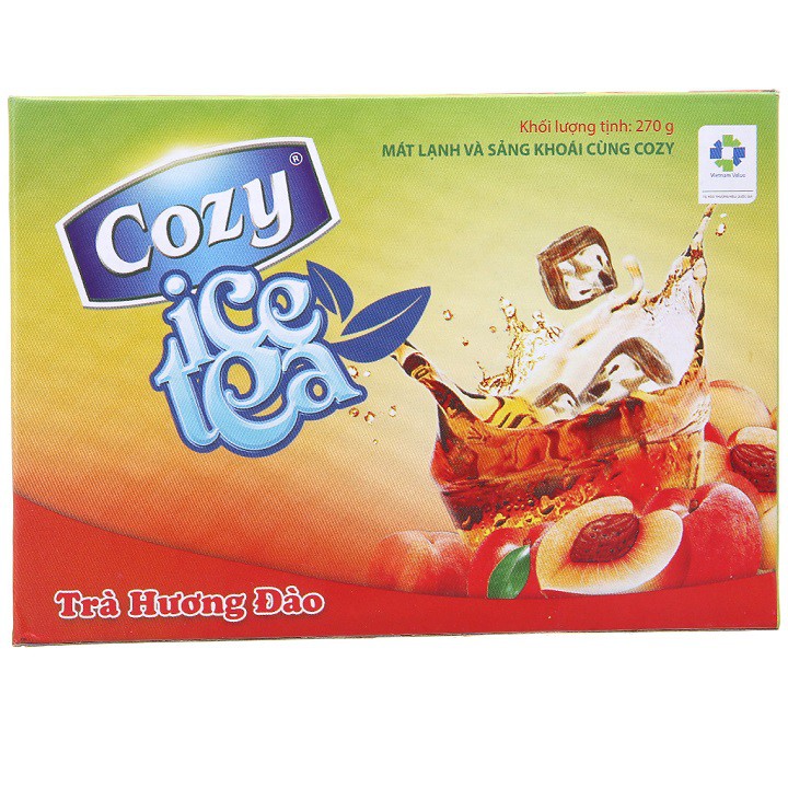 Trà COZY ICE TEA hương đào dạng gói hòa tan