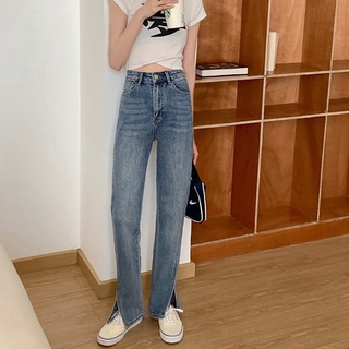 [Oder]QUẦN JEANS CẠP CAO ỐNG XẺ PHONG CÁCH CÁ TÍNH.