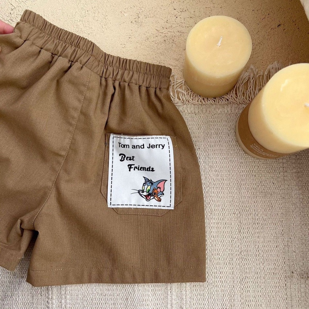 [Babycat Hàng Có Sẵn Bán Chạy Quần Short Phong Cách Nhật Bản Hàn Quốc Thời Trang Mùa Hè In Hình Hoạt Hình Dễ Phối Đồ Dành Cho Trẻ Em
