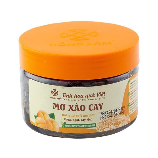 Ô Mai (Xí Muội) Mơ Xào Cay Hồng Lam - Vị Chua Cay Ngọt - Hộp (200gr, 300gr, 500gr)