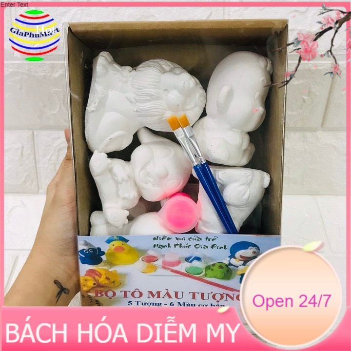 Bộ tô tượng màu cho bé tặng kèm màu nước và cọ vẽ