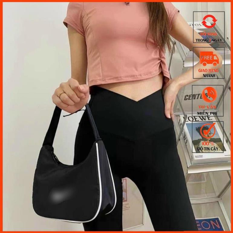 Quần legging vạt chéo gen bụng full hộp vàng