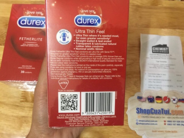 💁🏻‍♀️ BAO CAO SU #DUREX Fetherlite Ultra Thin Feel Condoms Extra Sensitive 30 Pack