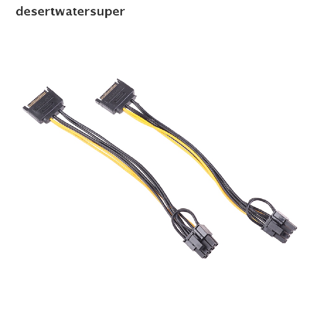 Set 2 dây cáp nguồn 15pin SATA Male sang 8pin(6+2) PCI-E sang 8 pin | BigBuy360 - bigbuy360.vn