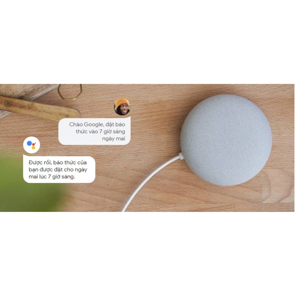 Loa thông minh Google Home Mini - kết nối BLE, điều khiển với Assistant, BH 1 Năm
