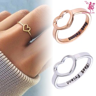 Nhẫn đôi bạn thân hình trái tim