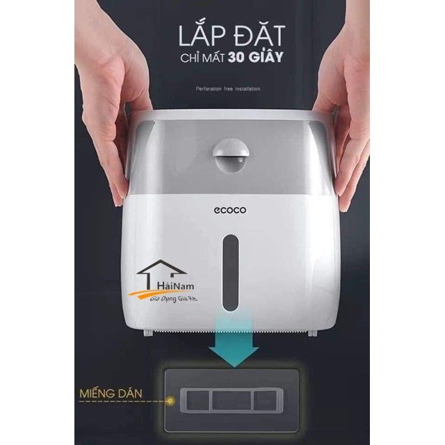 HỘP ĐỰNG GIẤY VỆ SINH ECOCO CAO CẤP 2 TẦNG- ĐA NĂNG- THÔNG MINH- CHỐNG ƯỚT GIẤY