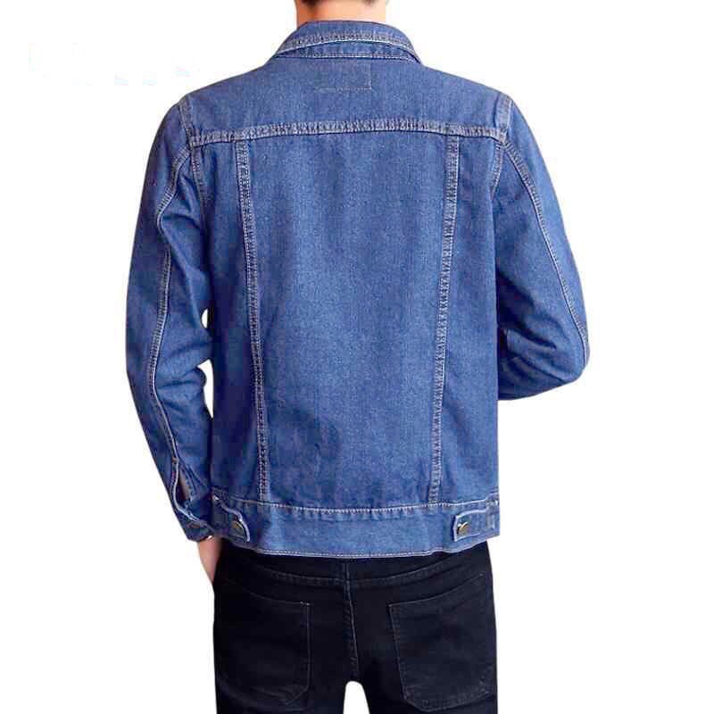 { 6 Túi  } Áo KHOÁC JEAN Khoác Bò Nam Nữ Trơn Cổ bẻ Hàn Quốc màu Xanh, Đen đơn giản  [hình Thật] Cao cấp
