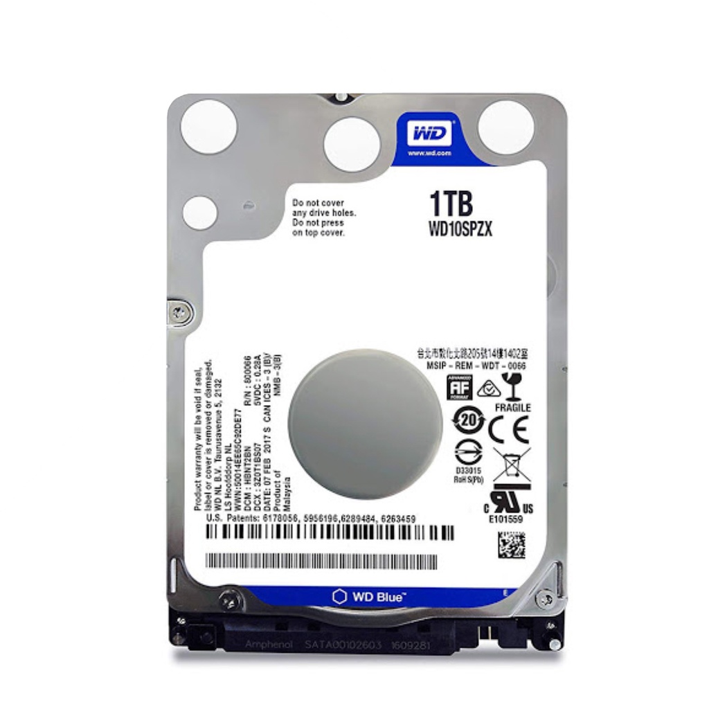 HDD Western Blue 1000GB (1TB) - Dùng cho Laptop - Kích thước 2.5 inch